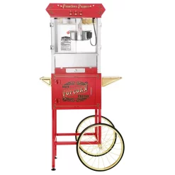 Popcorn Machines Great Northern Princeton 8 Oz. Antique Red Popcorn Machine With Cart
