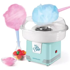 Dessert Makers Nostalgia Retro Aqua Hard And Sugar Free Cotton Candy Maker With Cotton Candy Cones -BergHOFF Shop aqua nostalgia cotton candy machines pcm425aq 31 1000