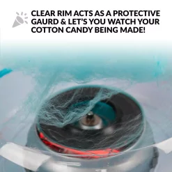 Dessert Makers Nostalgia Retro Aqua Hard And Sugar Free Cotton Candy Maker With Cotton Candy Cones -BergHOFF Shop aqua nostalgia cotton candy machines pcm425aq 44 1000