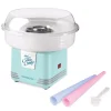 Dessert Makers Nostalgia Retro Aqua Hard And Sugar Free Cotton Candy Maker With Cotton Candy Cones