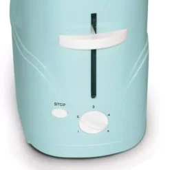 Toasters Nostalgia Retro Series 2-Slice Aqua Long Slot Hot Dog And Bun Toaster With Crumb Tray And Mini Tongs 7 Toasters Nostalgia Retro Series 2-Slice Aqua Long Slot Hot Dog And Bun Toaster With Crumb Tray And Mini Tongs -BergHOFF Shop aqua nostalgia pop up toasters hdt600aq 1f 1000