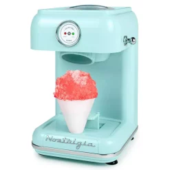 Dessert Makers Nostalgia 30 W Aqua Blue Snow Cone Maker With Retro Design -BergHOFF Shop aqua nostalgia specialty dessert makers clsc1aq 4f 1000