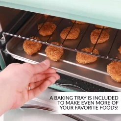 Toasters Nostalgia Retro 1500 W Aqua 12-Slice Convection Toaster Oven With Built-in Timer -BergHOFF Shop aqua nostalgia toaster ovens rtov2aq 44 1000