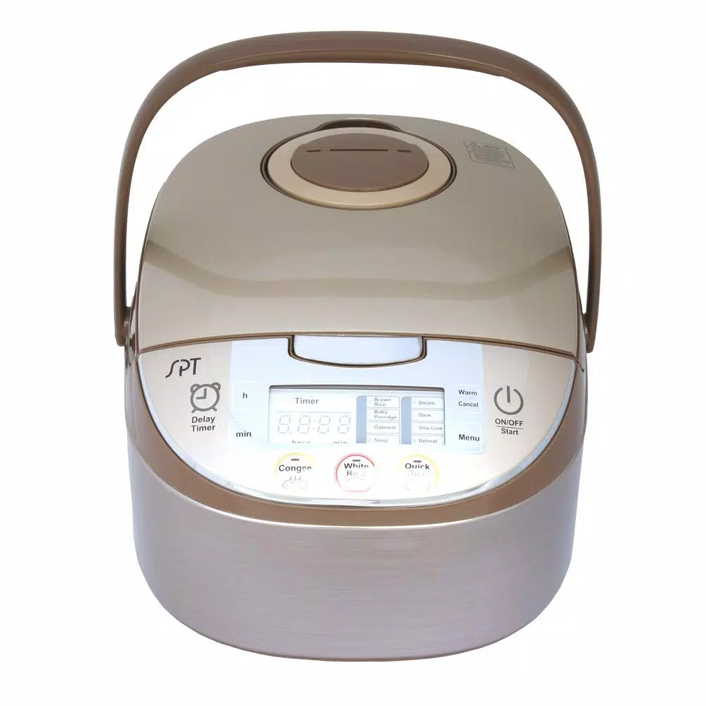 Cookers SPT 8-Cup Beige Rice Cooker With Steam Basket And Built-In Timer 1 Cookers SPT 8-Cup Beige Rice Cooker With Steam Basket And Built-In Timer