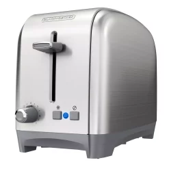 Toasters BLACK+DECKER 2-Slice Black And Stainless Steel Wide Slot Toaster With Crumb Tray -BergHOFF Shop black and stainless steel black decker pop up toasters tr2400sd 4f 1000