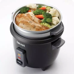 Cookers AROMA 6-Cup Black Rice Cooker With Removable Steam Tray 9 Cookers AROMA 6-Cup Black Rice Cooker With Removable Steam Tray -BergHOFF Shop black aroma rice cookers arc 363 1ngb 44 1000
