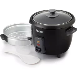 Cookers AROMA 6-Cup Black Rice Cooker With Removable Steam Tray 7 Cookers AROMA 6-Cup Black Rice Cooker With Removable Steam Tray -BergHOFF Shop black aroma rice cookers arc 363 1ngb 4f 1000