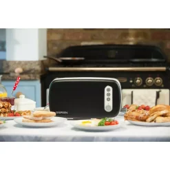Toasters BergHOFF Seren 2-Slice Black Long Slot Toaster -BergHOFF Shop black berghoff pop up toasters tpserenfpb 31 1000