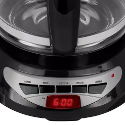 Coffee Makers BLACK+DECKER 12-Cup Programmable Black Drip Coffee Maker With Glass Carafe, Built-In Timer And Automatic Shut-Off -BergHOFF Shop black black decker drip coffee makers dcm100b 44 1000