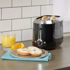 Toasters BLACK+DECKER 2-Slice Black Wide Slot Toaster With Temperature Control 9 Toasters BLACK+DECKER 2-Slice Black Wide Slot Toaster With Temperature Control -BergHOFF Shop black black decker pop up toasters tr1300bd 44 1000