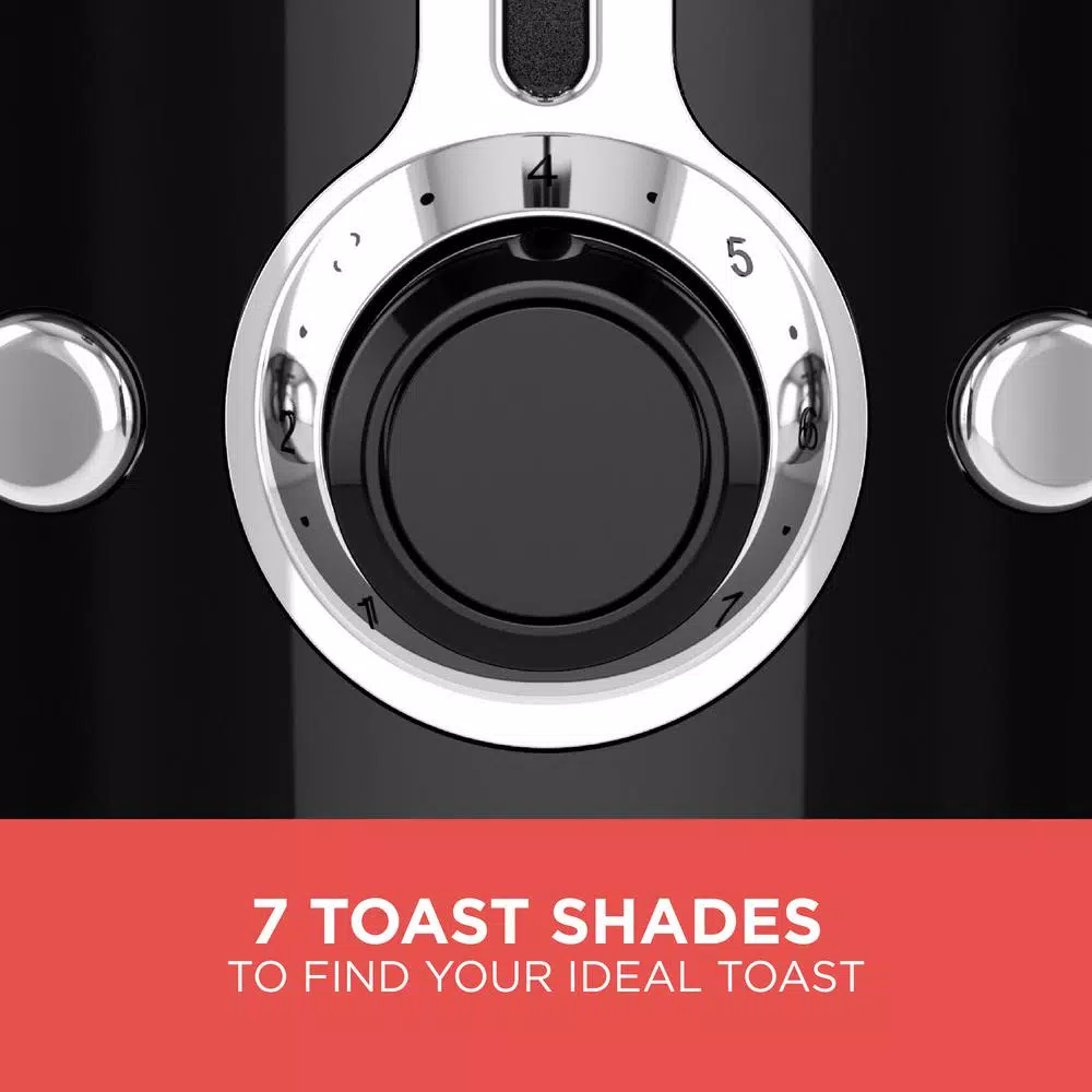 Toasters BLACK+DECKER 2-Slice Black Wide Slot Toaster With Temperature Control 2 Toasters BLACK+DECKER 2-Slice Black Wide Slot Toaster With Temperature Control - Image 2