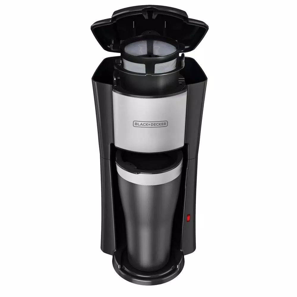 Coffee Makers BLACK+DECKER Black Single Serve Drip Coffee Maker With Travel Mug 2 Coffee Makers BLACK+DECKER Black Single Serve Drip Coffee Maker With Travel Mug - Image 2