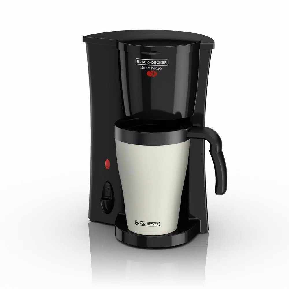 Coffee Makers BLACK+DECKER Brew’n Go Black Single Serve Coffee Maker With Travel Mug 1 Coffee Makers BLACK+DECKER Brew’n Go Black Single Serve Coffee Maker With Travel Mug