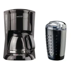 Coffee Makers Brentwood Appliances 12-Cup Black Coffee Maker With 4 Oz. Coffee And Spice Grinder