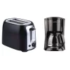 Coffee Makers Brentwood Appliances 12-Cup Black Coffee Maker And 2-Slice Black Toaster With Extra-Wide Slots