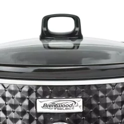Cookers Brentwood Appliances Diamond 7 Qt. Black Slow Cooker With Tempered Glass Lid 10 Cookers Brentwood Appliances Diamond 7 Qt. Black Slow Cooker With Tempered Glass Lid -BergHOFF Shop black brentwood appliances slow cookers sc 157bk 1f 1000