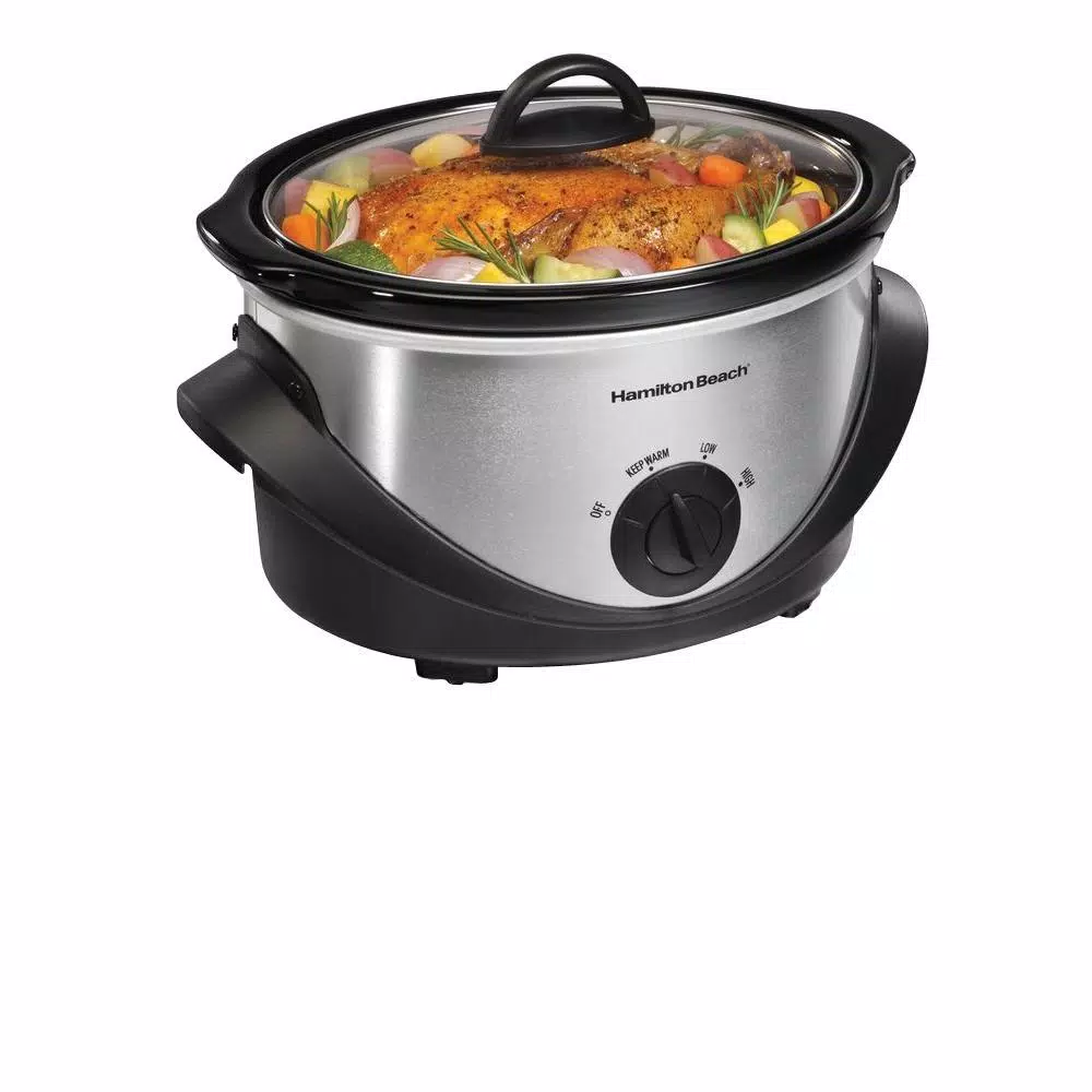 Cookers Hamilton Beach 4 Qt. Black Chrome Slow Cooker With Temperature Settings And Glass Lid 1 Cookers Hamilton Beach 4 Qt. Black Chrome Slow Cooker With Temperature Settings And Glass Lid