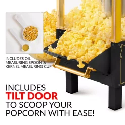 Popcorn Machines Nostalgia 390 W 2.5 Oz. Black Kettle Popcorn Maker With Lighted Interior -BergHOFF Shop black gold nostalgia popcorn machines kpm528 44 1000