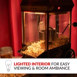 Popcorn Machines Nostalgia 390 W 2.5 Oz. Black Kettle Popcorn Maker With Lighted Interior -BergHOFF Shop black gold nostalgia popcorn machines kpm528 fa 1000