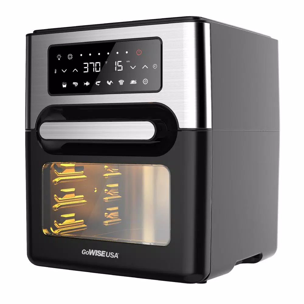 Toasters GoWISE USA 1700W 12.7 Quart Air Fryer Toaster Oven Select With Rotisserie And Dehydrator Features And Accessories, Black 2 Toasters GoWISE USA 1700W 12.7 Quart Air Fryer Toaster Oven Select With Rotisserie And Dehydrator Features And Accessories, Black - Image 2