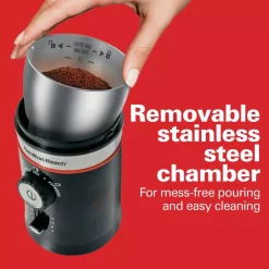 Coffee Makers Hamilton Beach Custom Grind 5 Oz. Black Blade Coffee Grinder -BergHOFF Shop black hamilton beach coffee grinders 80393 4f 1000