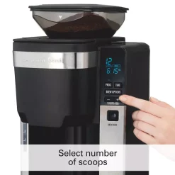 Coffee Makers Hamilton Beach 12-Cup Black Auto Grounds Dispensing Coffee Maker -BergHOFF Shop black hamilton beach drip coffee makers 45400 1f 1000