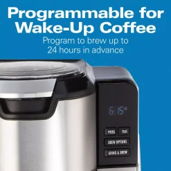 Coffee Makers Hamilton Beach 12-Cup Black Programmable Grind And Brew Coffee Maker -BergHOFF Shop black hamilton beach drip coffee makers 45505 44 1000