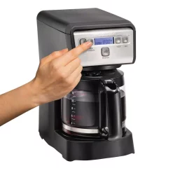 Coffee Makers Hamilton Beach Compact 12-Cup Black Programmable Drip Coffee Maker -BergHOFF Shop black hamilton beach drip coffee makers 46200 31 1000
