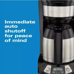 Coffee Makers Hamilton Beach 8-Cup Black Programmable Coffee Maker With Thermal Carafe -BergHOFF Shop black hamilton beach drip coffee makers 46240 66 1000