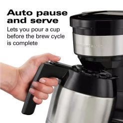 Coffee Makers Hamilton Beach 8-Cup Black Programmable Coffee Maker With Thermal Carafe -BergHOFF Shop black hamilton beach drip coffee makers 46240 fa 1000