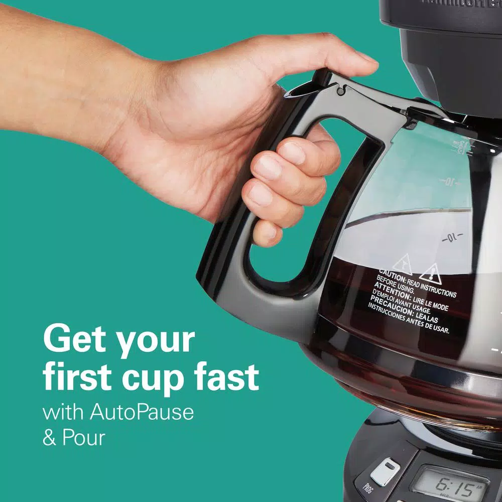 Coffee Makers Hamilton Beach 12-Cup Black Stainless Programmable Drip Coffee Maker 2 Coffee Makers Hamilton Beach 12-Cup Black Stainless Programmable Drip Coffee Maker - Image 2