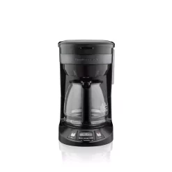 Coffee Makers Hamilton Beach 12-Cup Black Stainless Programmable Drip Coffee Maker