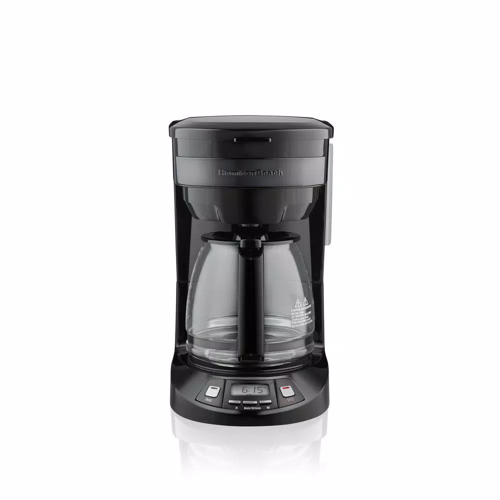 Coffee Makers Hamilton Beach 12-Cup Black Stainless Programmable Drip Coffee Maker 1 Coffee Makers Hamilton Beach 12-Cup Black Stainless Programmable Drip Coffee Maker
