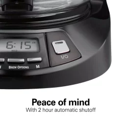 Coffee Makers Hamilton Beach 12-Cup Black Stainless Programmable Drip Coffee Maker 12 Coffee Makers Hamilton Beach 12-Cup Black Stainless Programmable Drip Coffee Maker -BergHOFF Shop black hamilton beach drip coffee makers 46293 66 1000