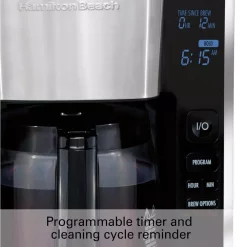 Coffee Makers Hamilton Beach 12-Cup Black Programmable Easy Access Deluxe Coffee Maker -BergHOFF Shop black hamilton beach drip coffee makers 46320 76 1000