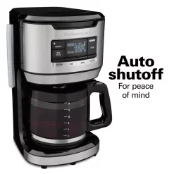 Coffee Makers Hamilton Beach 14-Cup Black Programmable Front-Fill Coffee Maker -BergHOFF Shop black hamilton beach drip coffee makers 46390 76 1000