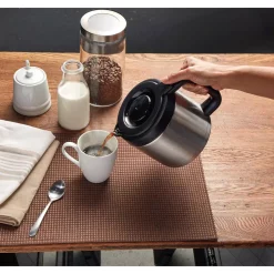 Coffee Makers Hamilton Beach 12-Cup Black Programmable Front-Fill Coffee Maker With Thermal Carafe -BergHOFF Shop black hamilton beach drip coffee makers 46391 31 1000