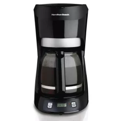 Coffee Makers Hamilton Beach 12-Cup Black With Digital Clock Drip Coffeemaker With Digital Clock -BergHOFF Shop black hamilton beach drip coffee makers 49467 1f 1000