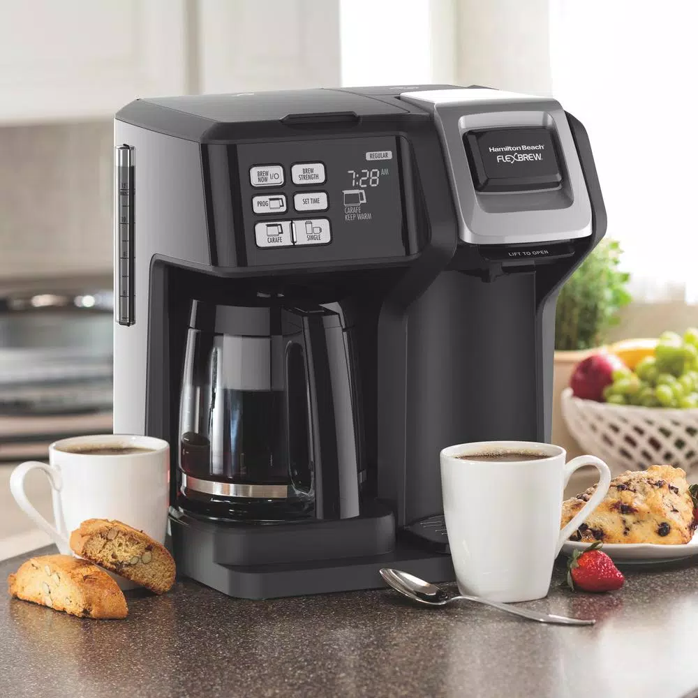 Coffee Makers Hamilton Beach FlexBrew 12-Cup Black Drip Coffee Maker With Built-In Timer 7 Coffee Makers Hamilton Beach FlexBrew 12-Cup Black Drip Coffee Maker With Built-In Timer - Image 7