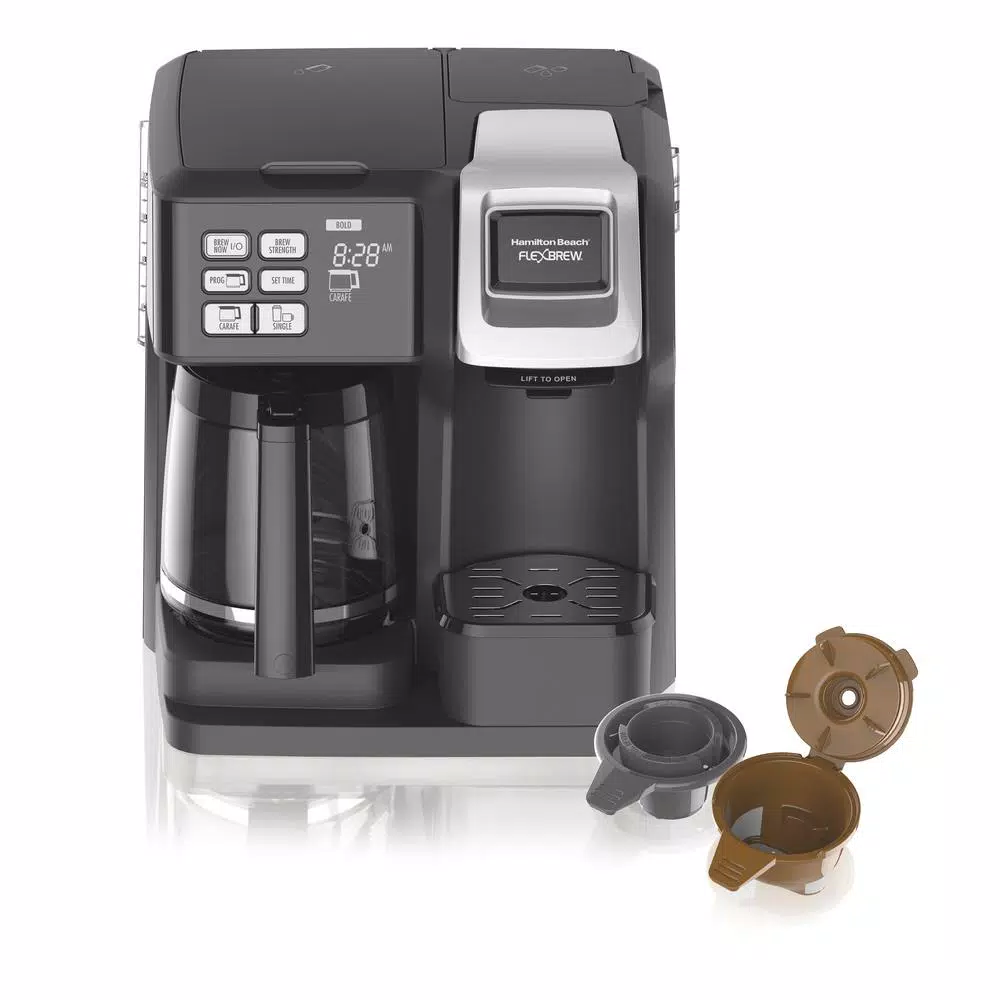 Coffee Makers Hamilton Beach FlexBrew 12-Cup Black Drip Coffee Maker With Built-In Timer 1 Coffee Makers Hamilton Beach FlexBrew 12-Cup Black Drip Coffee Maker With Built-In Timer