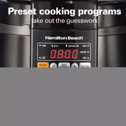 Cookers Hamilton Beach Multi-Function 6 Qt. Black Electric Pressure Cooker 11 Cookers Hamilton Beach Multi-Function 6 Qt. Black Electric Pressure Cooker -BergHOFF Shop black hamilton beach electric pressure cookers 34501 fa 1000
