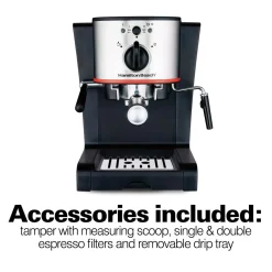 Coffee Makers Hamilton Beach 2-Cup Stainless Steel Automatic Espresso Machine With Milk Frother 12 Coffee Makers Hamilton Beach 2-Cup Stainless Steel Automatic Espresso Machine With Milk Frother -BergHOFF Shop black hamilton beach espresso machines 40792 fa 1000