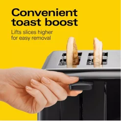 Toasters Hamilton Beach 4-Slice Black Wide Slot Toaster -BergHOFF Shop black hamilton beach pop up toasters 24671 4f 1000