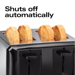 Toasters Hamilton Beach 4-Slice Black Wide Slot Toaster -BergHOFF Shop black hamilton beach pop up toasters 24671 fa 1000