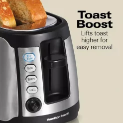 Toasters Hamilton Beach 4-Slice Black Long Slot Toaster -BergHOFF Shop black hamilton beach pop up toasters 24810 76 1000