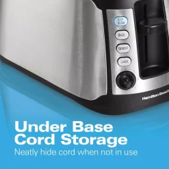 Toasters Hamilton Beach 4-Slice Black Long Slot Toaster -BergHOFF Shop black hamilton beach pop up toasters 24810 c3 1000