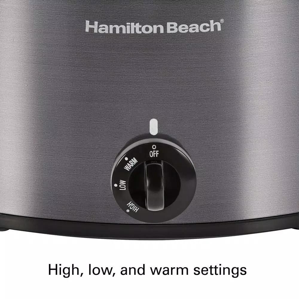 Cookers Hamilton Beach 10 Qt. Black Slow Cooker With Folding Handles 5 Cookers Hamilton Beach 10 Qt. Black Slow Cooker With Folding Handles - Image 5