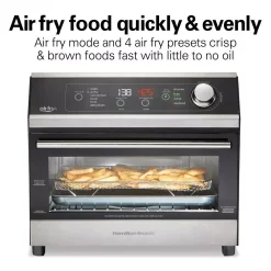 Toasters Hamilton Beach 1800 W 6-Slice Black Digital Air Fry Toaster Oven -BergHOFF Shop black hamilton beach toaster ovens 31220 1f 1000