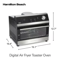 Toasters Hamilton Beach 1800 W 6-Slice Black Digital Air Fry Toaster Oven -BergHOFF Shop black hamilton beach toaster ovens 31220 76 1000