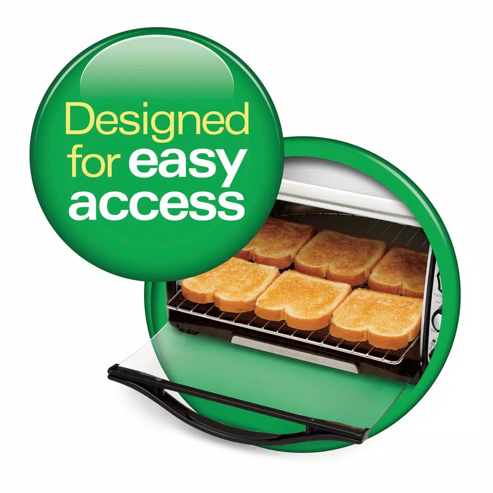Toasters Hamilton Beach 6 Slice Easy Clean Black Toaster Oven 6 Toasters Hamilton Beach 6 Slice Easy Clean Black Toaster Oven - Image 6